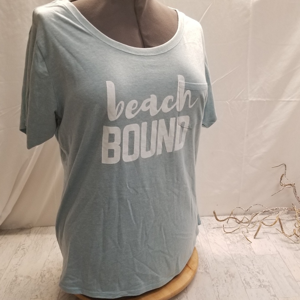NWT Dumpster Diver Blue Graphic Pocket Tee Shirt